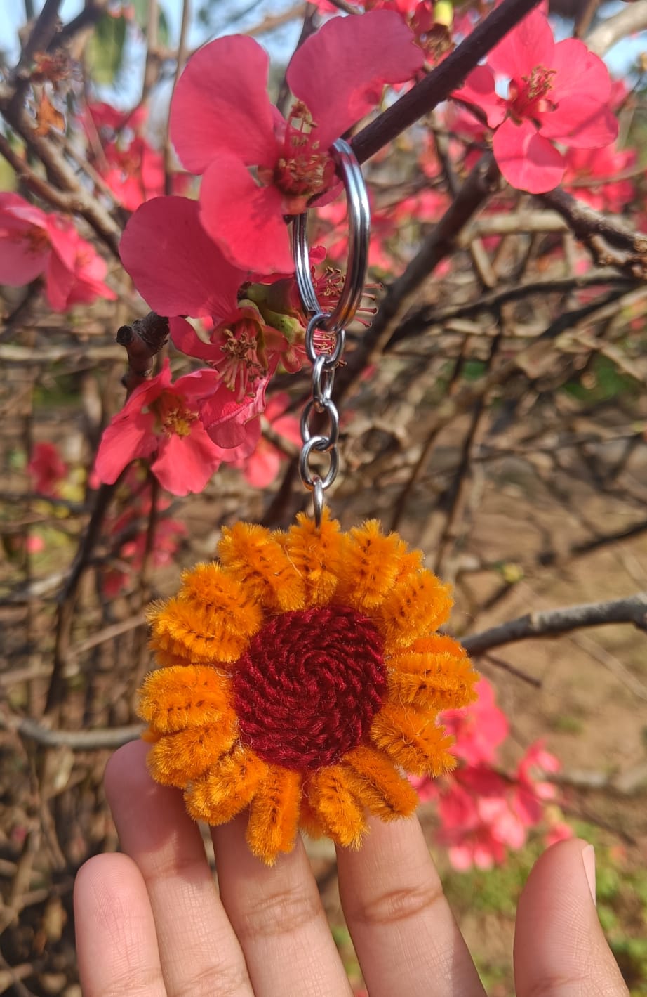 Sunflower Keychain